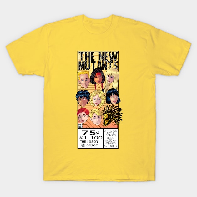 The New Mutants Comic Corner Box T-Shirt by sergetowers80